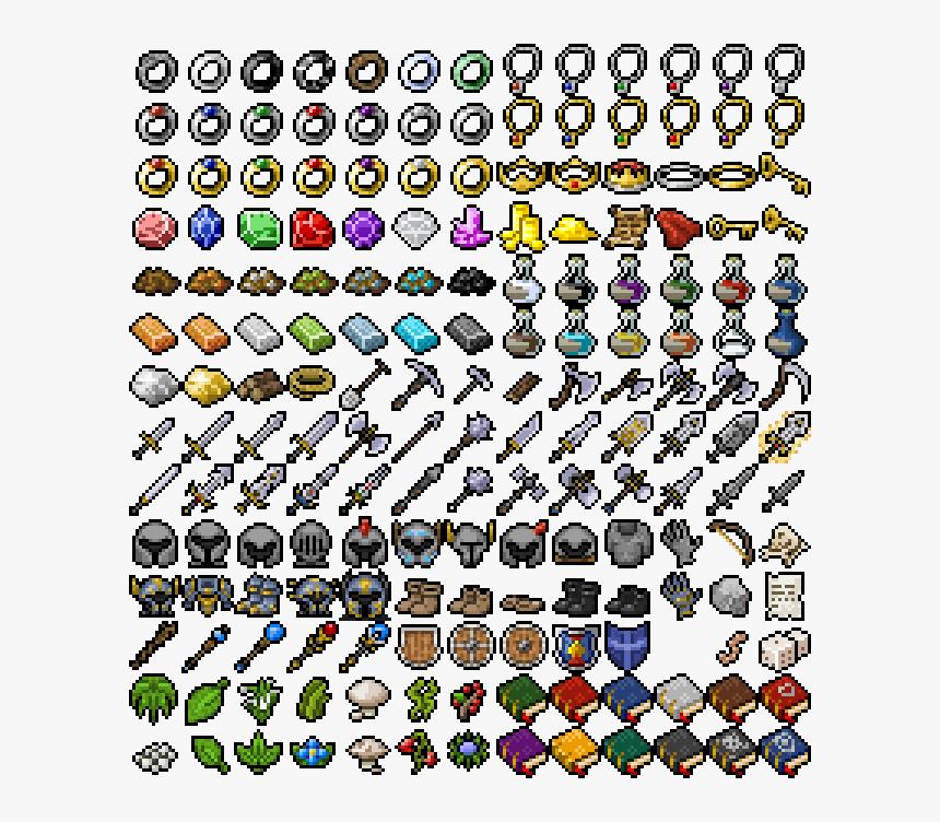 Rpg Items Pixel Art - Pixel Art Rpg Items, HD Png Download - kindpng