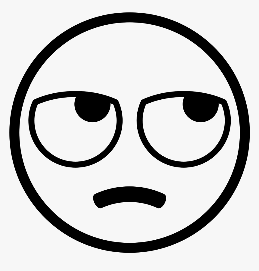 Eye Roll Emoji Black And White, HD Png Download, Free Download