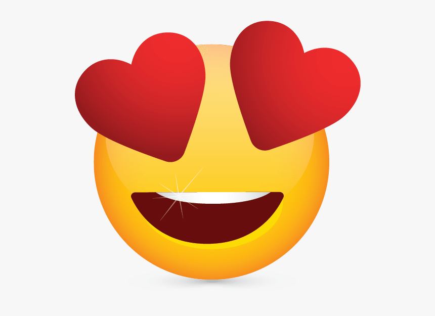 Clipart Smile Eye - Emoji Transparent Background Heart Eyes, HD Png Download, Free Download