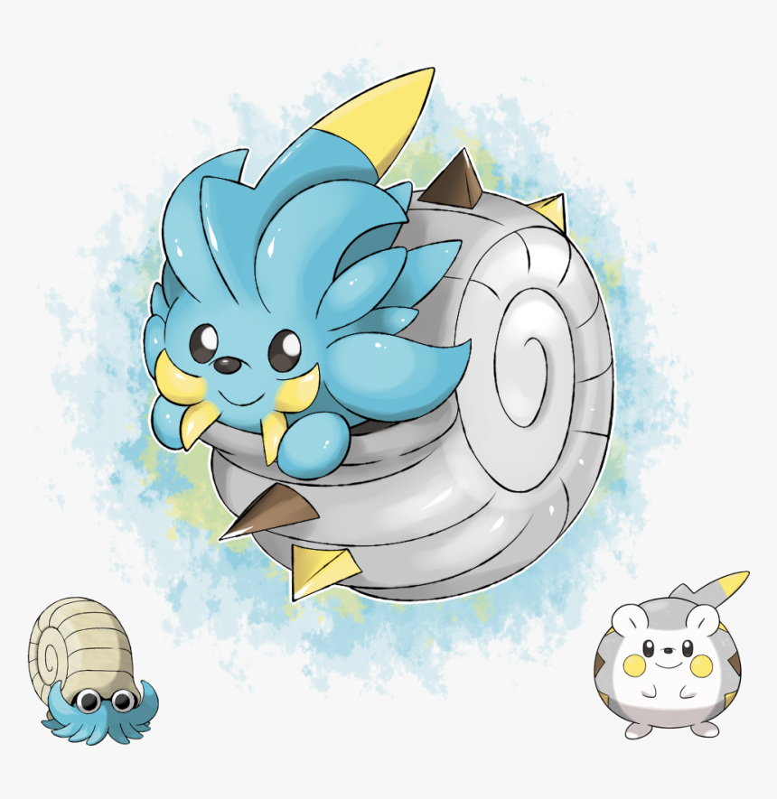 Omanyte X Togedemaru Fusion - Pokemon Togedemaru Fusion, HD Png Download, Free Download