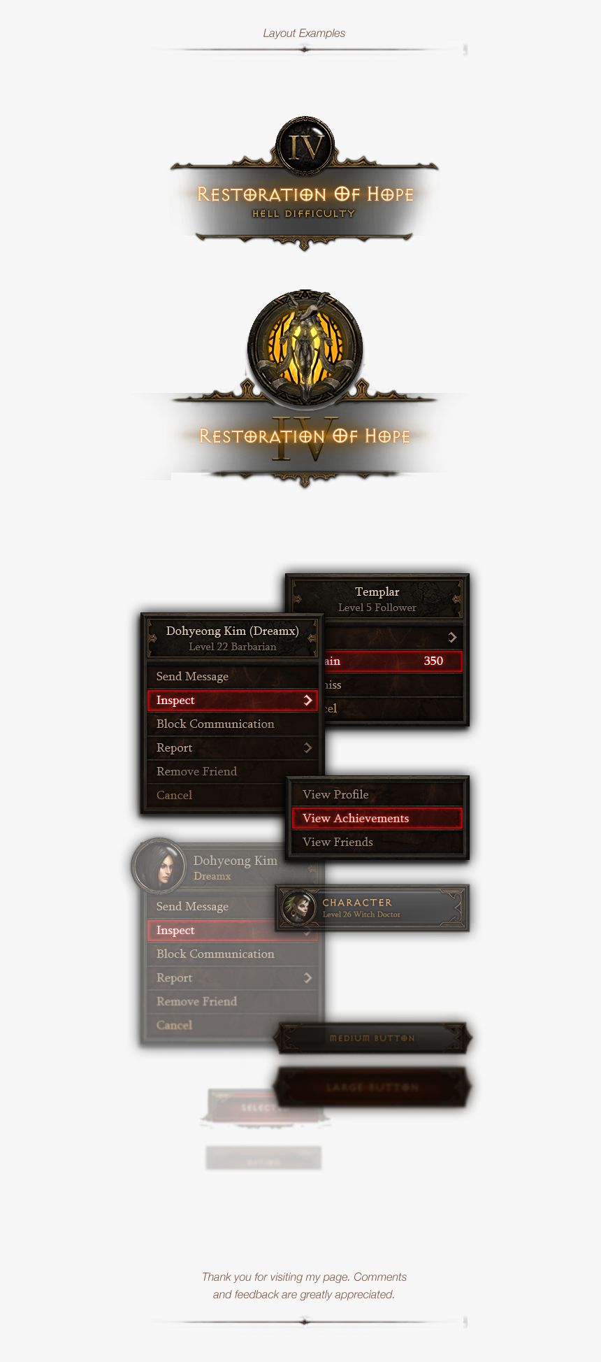 Diablo 3 Ui Png, Transparent Png, Free Download