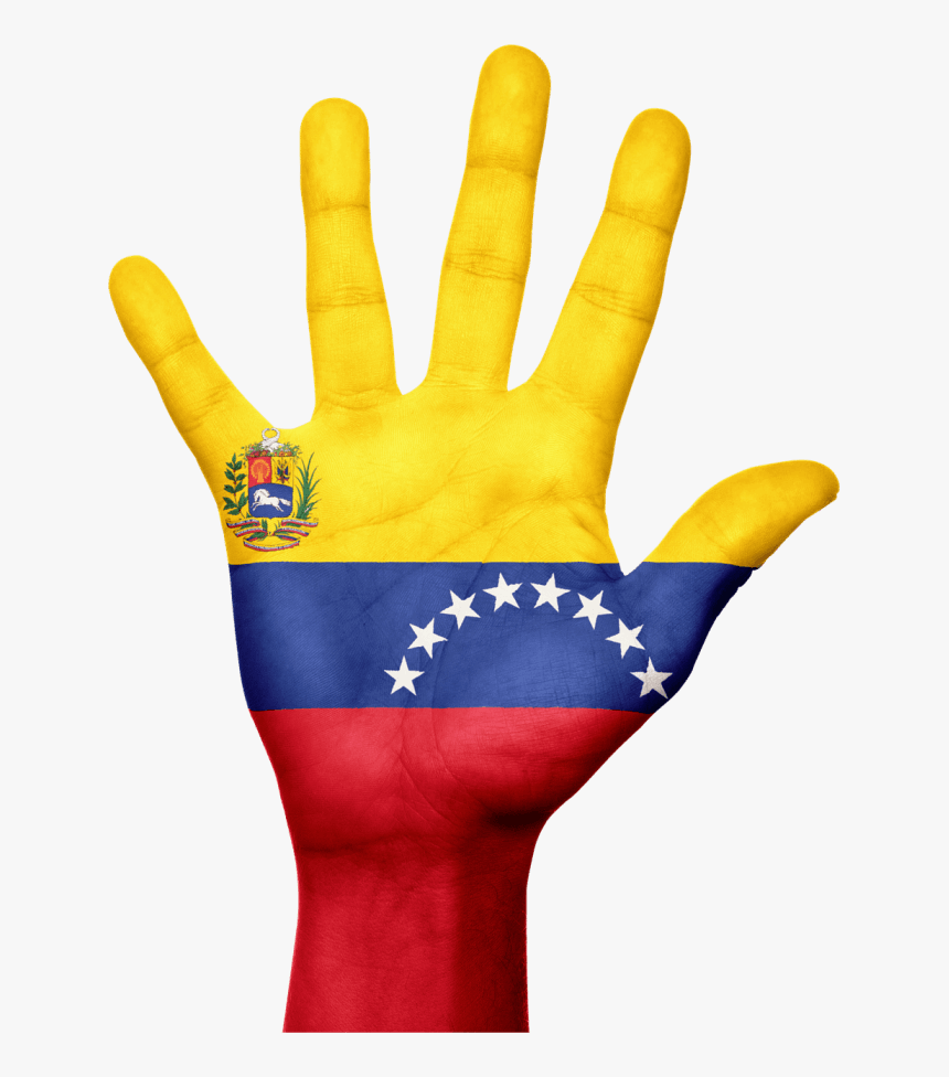 Venezuela Bandera Venezolana - Mano Con La Bandera De Colombia, HD Png Download, Free Download