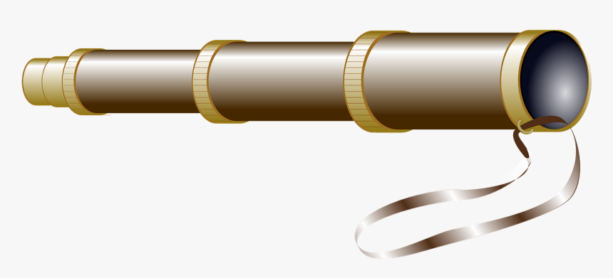 Telescope Spyglass Closer Free Picture - Pirate Telescope Clipart, HD Png Download, Free Download