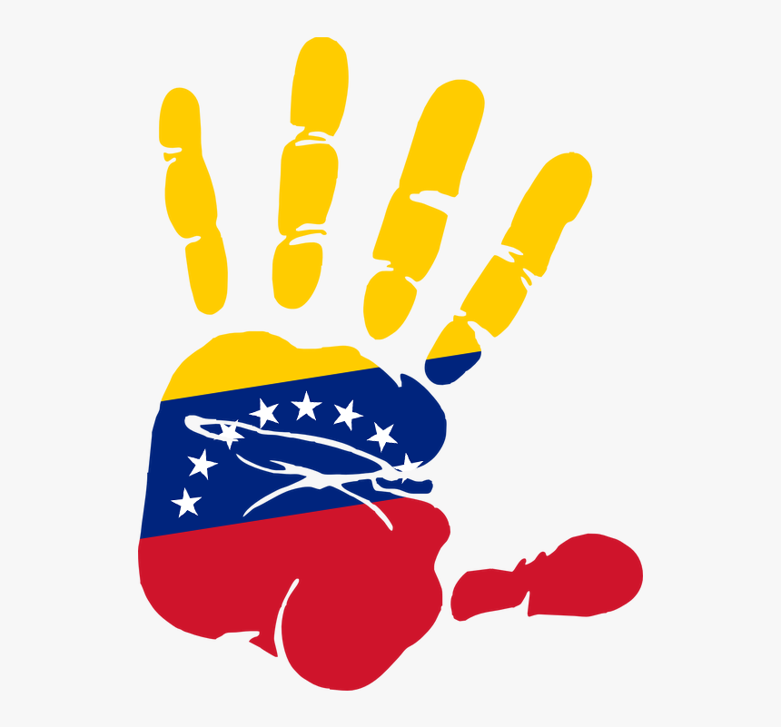 Bandera De Venezuela Png - Stop Hand Sign Png, Transparent Png, Free Download