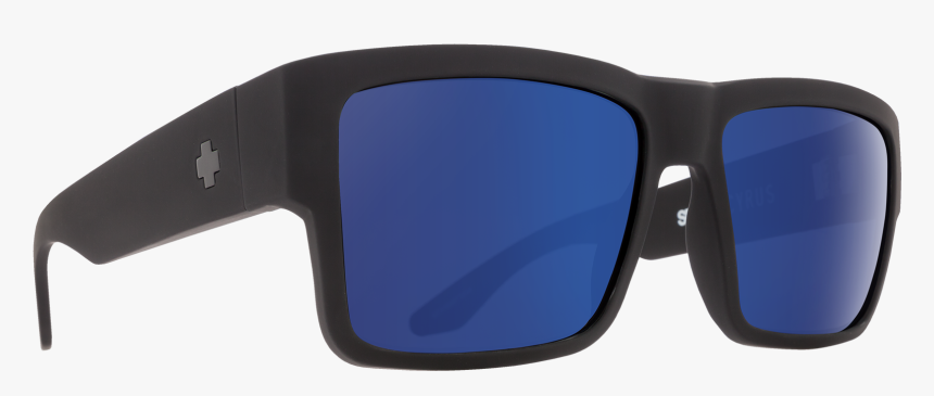 Soft Matte Black/hd Plus Bronze With Blue Spectra Mirror - Spy Optic Cyrus, HD Png Download, Free Download