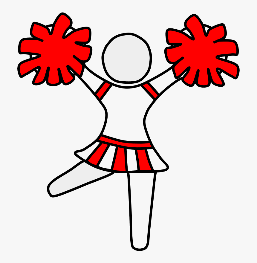 Cheerleader, Pom-poms - Cartoon Cheer Pom Poms, HD Png Download, Free Download