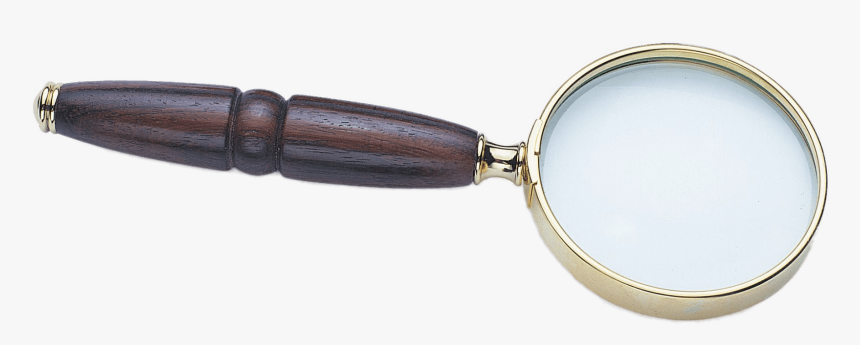 Magnifying Glass With Wooden Handle - Makeup Mirror, HD Png Download, Free Download