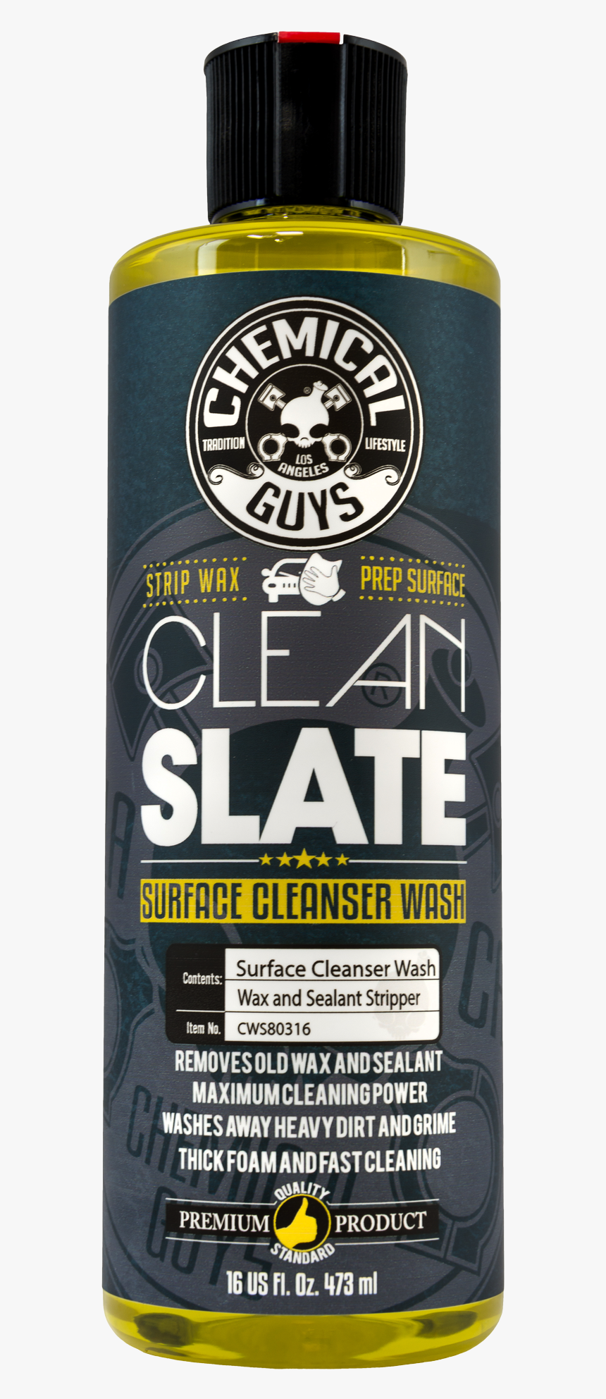 Clean Slate Wax-stripping Wash - Chemical Guys Clean Slate, HD Png Download, Free Download