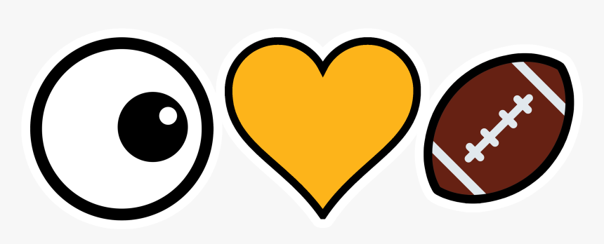 Wp I Love Football Yellow Emoji - Heart, HD Png Download, Free Download