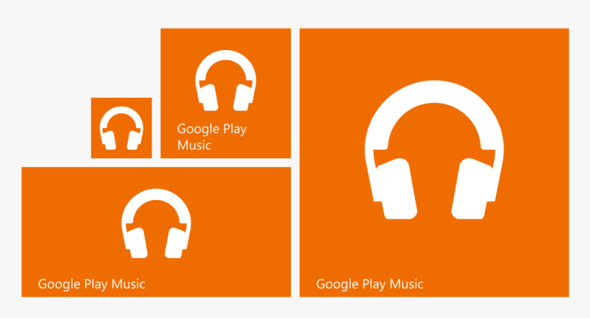 Windows Start Tile Set - Google Play Music Icon Windows, HD Png Download, Free Download