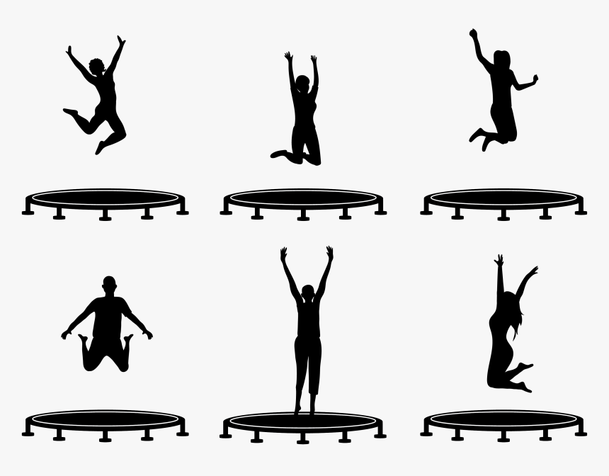 Trampoline Jumping Speed - Trampoline Silhouette, HD Png Download, Free Download