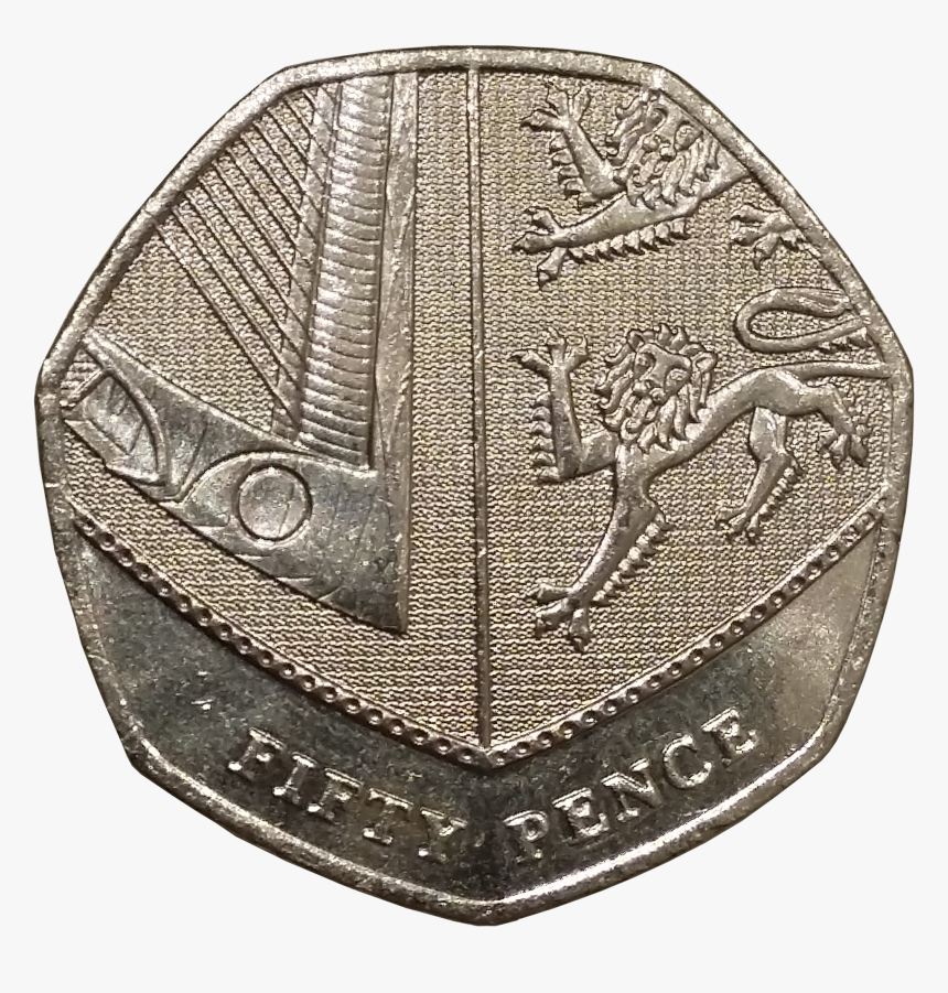 Fichier - 50 Pence - 2015 - Revers - Artifact, HD Png Download, Free Download