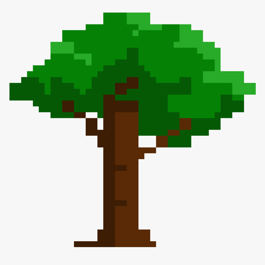 Pixel Art Apple Tree - Pixilart Tree, HD Png Download, Free Download