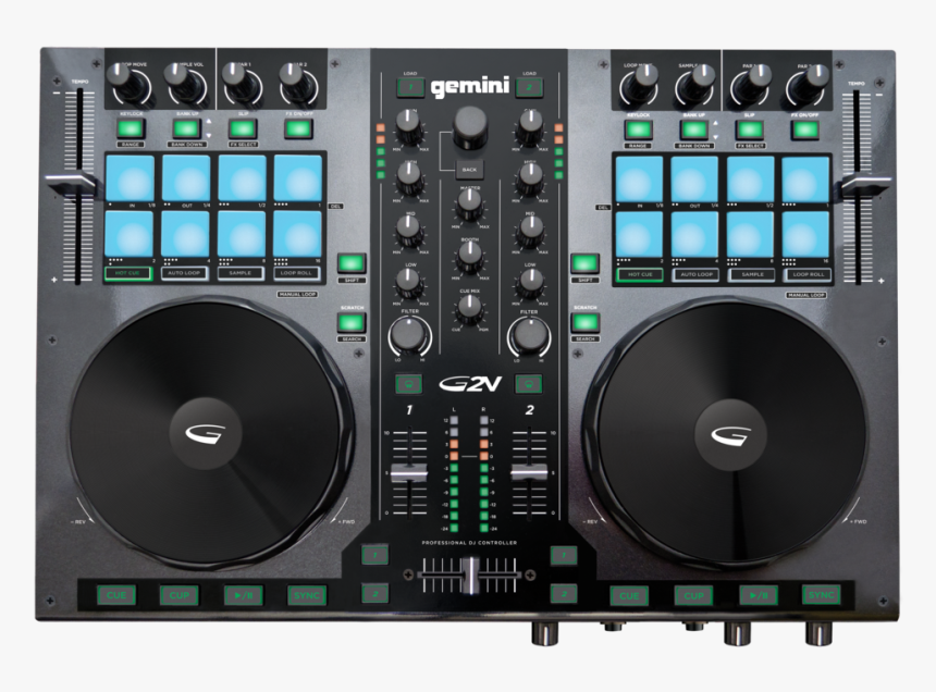 2-channel Dj Controller - Gemini G2v, HD Png Download, Free Download