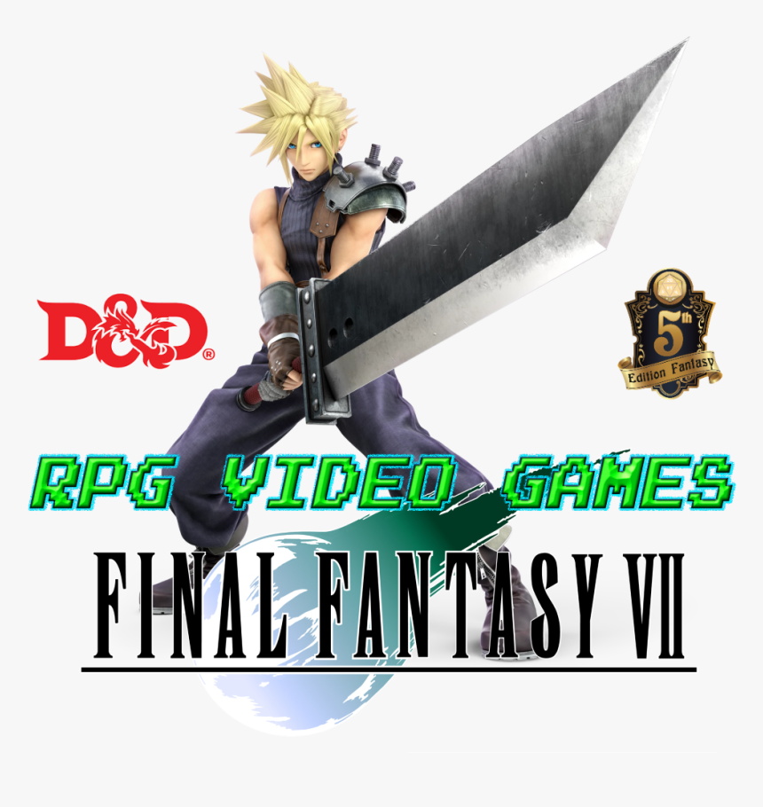 Final Fantasy 7 Cloud Strife Dnd 5e - Super Smash Bros Ultimate Link, HD Png Download, Free Download