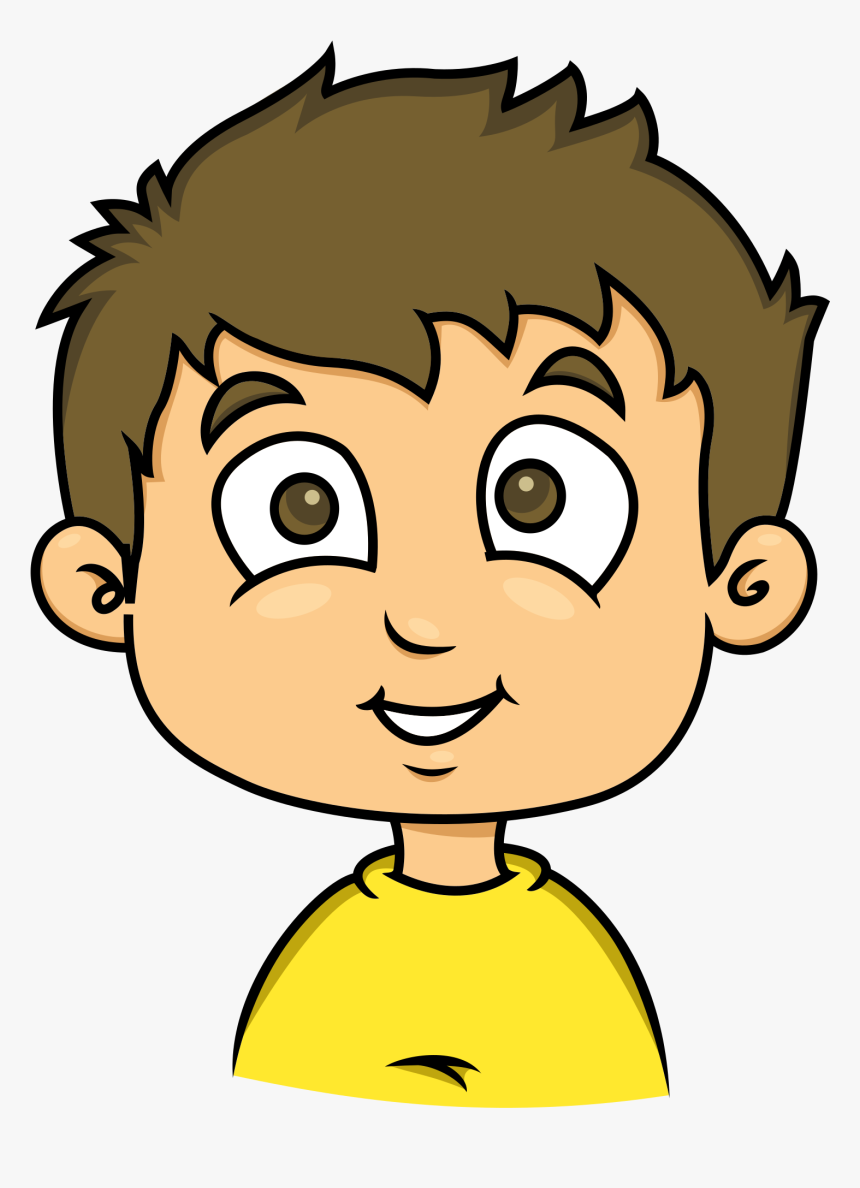 Smiley Face Clip Art Human Face - Cartoon Boy Creative Commons, HD Png Download, Free Download