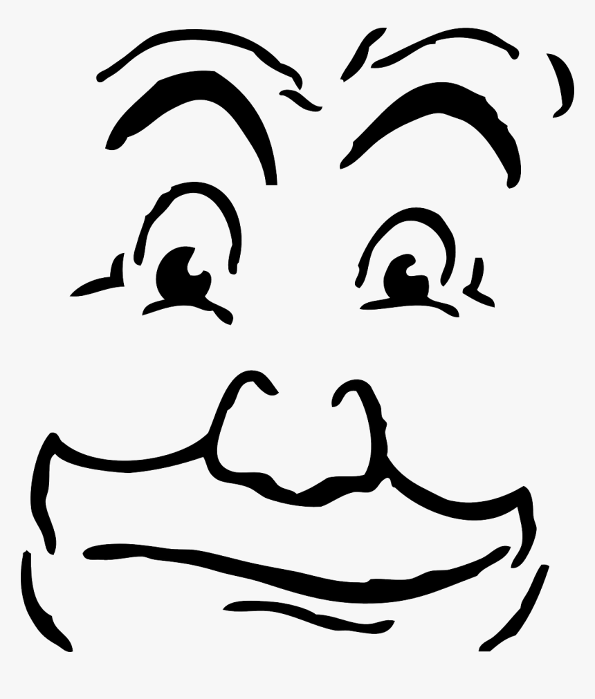 Funny Faces Outlines, HD Png Download, Free Download