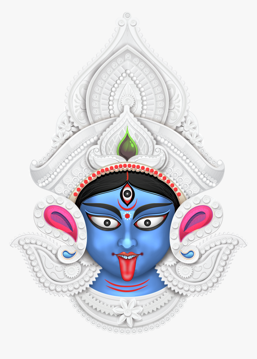 Kalika - Kali Maa Face Drawing, HD Png Download, Free Download