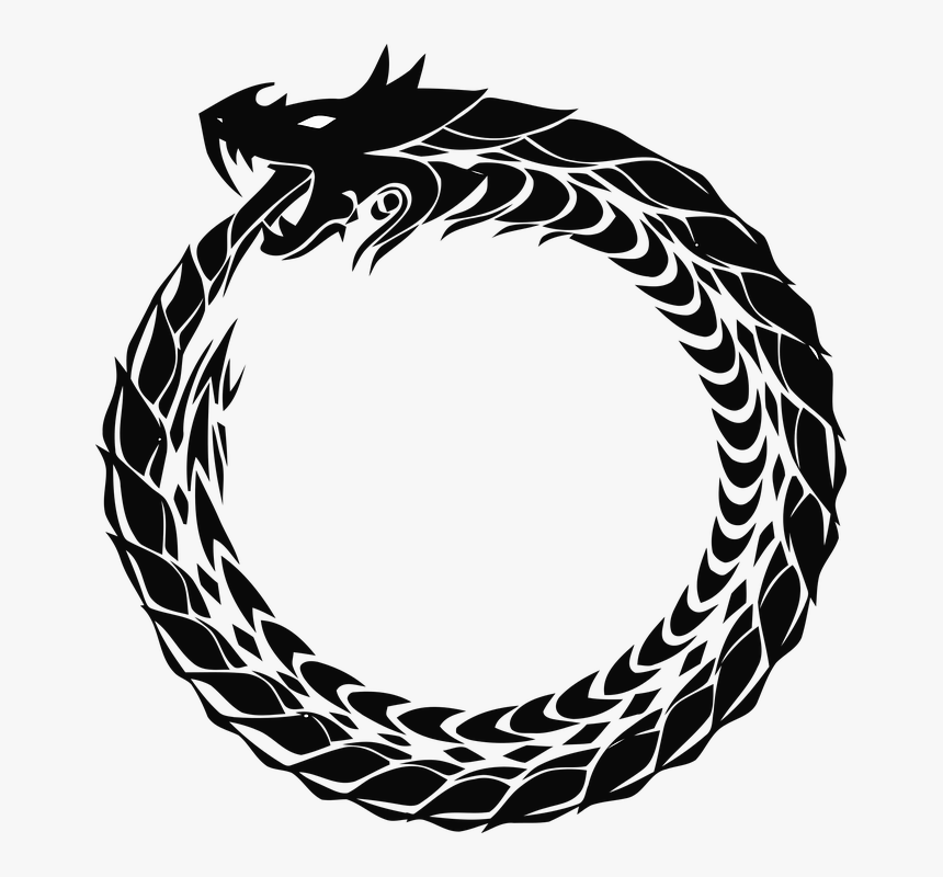 Circle Icons, Dragon, Ring, Snake - Dragon In A Circle, HD Png Download, Free Download