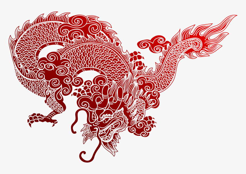 Vector About Red,festival,the Cut Style,12 Zodiac Animals,the - Vector Chinese Dragon Png, Transparent Png, Free Download