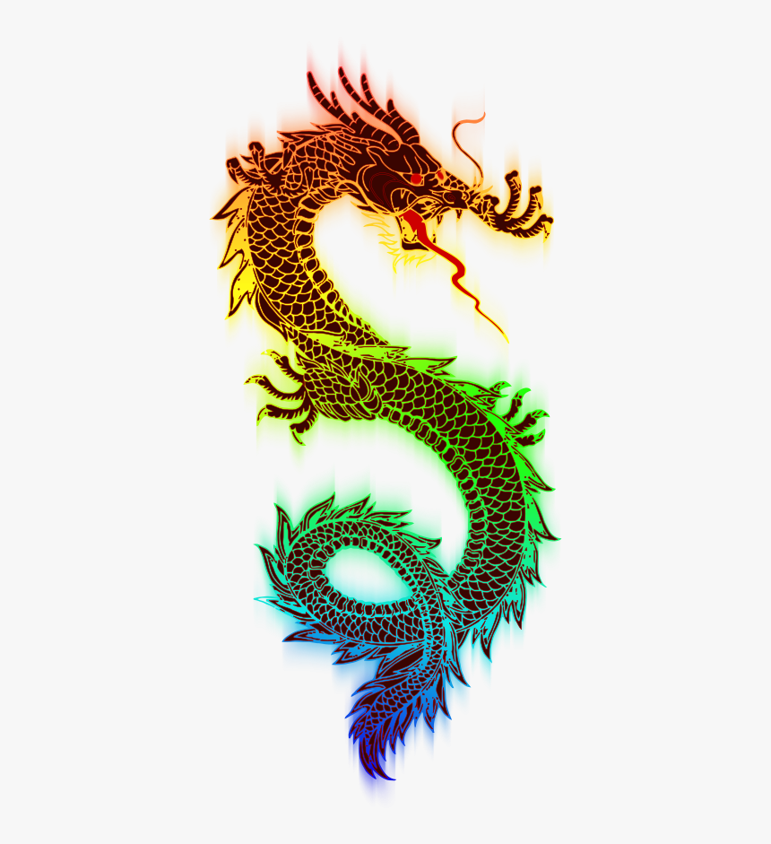 Dragon Vector - Rainbow Dragon Png, Transparent Png, Free Download