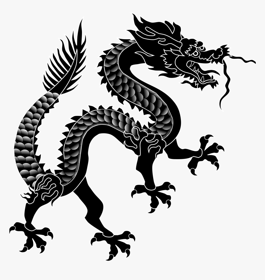 Dragon Clipart Vector - Chinese Black Dragon, HD Png Download, Free Download