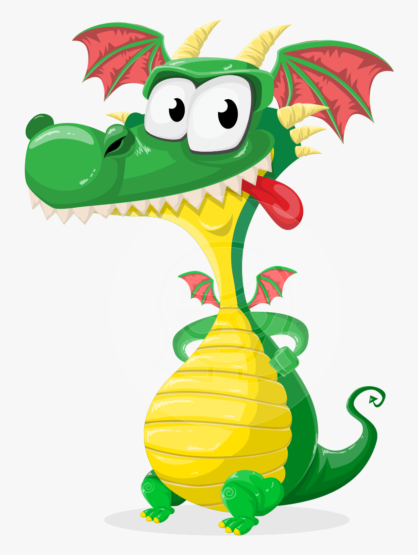 Cute Dragon Cartoon Vector Character Aka Spiky - Cute Dragon Png Logo, Transparent Png, Free Download