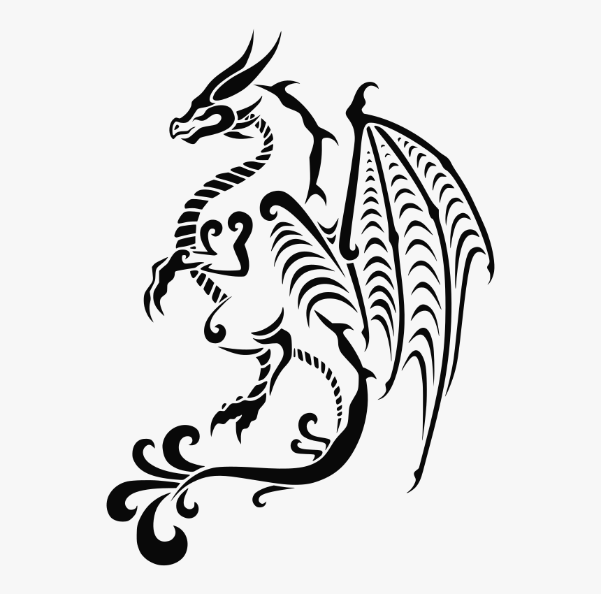 Dragon Tattoo Png File Clipart , Png Download - Dragon Tattoo Coloring Pages, Transparent Png, Free Download