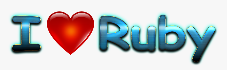 Ruby Love Name Heart Design Png - Heart, Transparent Png, Free Download