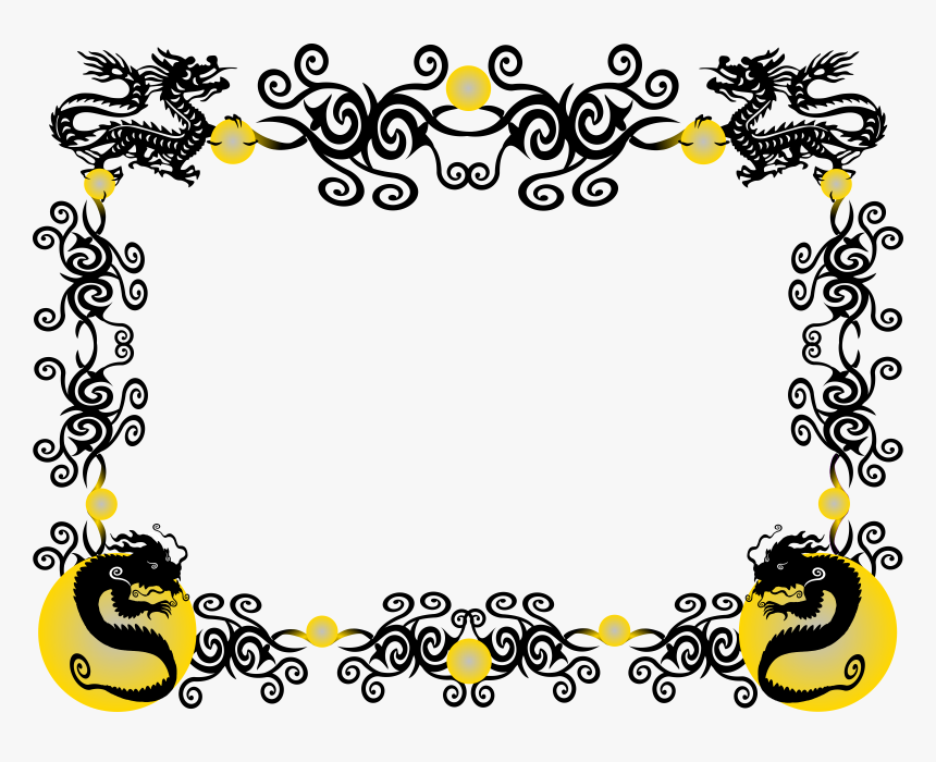 Transparent Chinese Dragons Clipart - Chinese Dragon Border Clip Art, HD Png Download, Free Download
