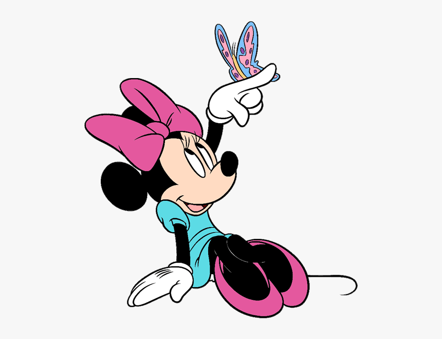 Springtime Clip Art - Minnie Mouse Looking Up, HD Png Download, Free Download