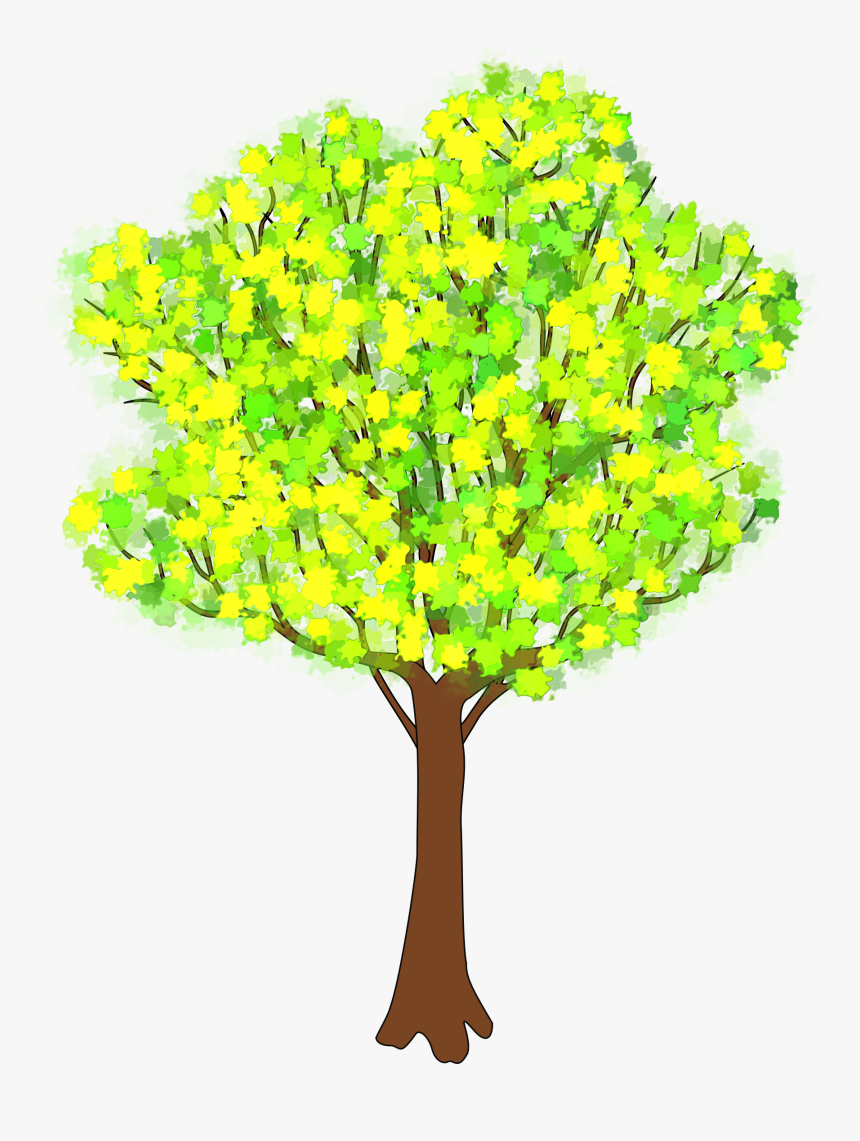 Clipart Sun Springtime - Clip Art Spring Trees, HD Png Download, Free Download