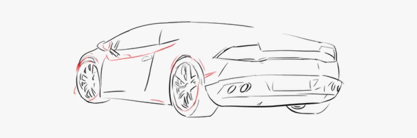 Drawn Lamborghini Transparent Car - Lamborghini, HD Png Download, Free Download