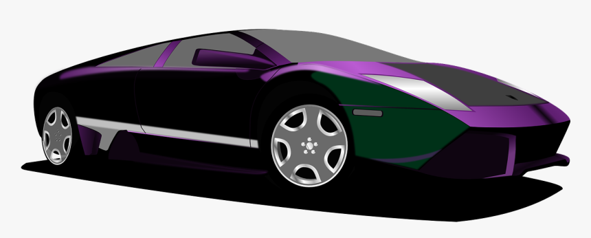 Car, Purple, Sports Car, Black, Alloy Wheels, Vehicle - Car Purple With Black, HD Png Download, Free Download