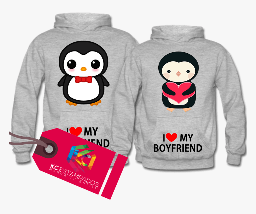 Polerones De Enamorados Love Pingüinos Png Polero Angry - Vegeta Y Bulma Estampados, Transparent Png, Free Download