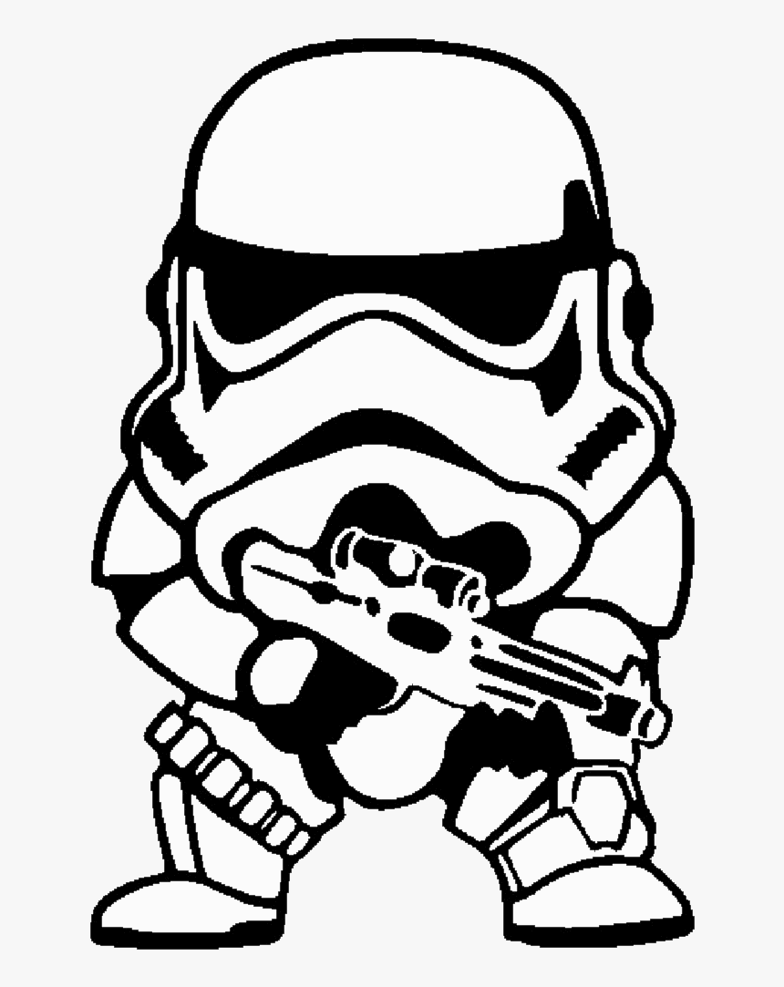 Stormtrooper Clipart Library Chibi Yoda Drawing Star - Yoda Clipart Black And White, HD Png Download, Free Download