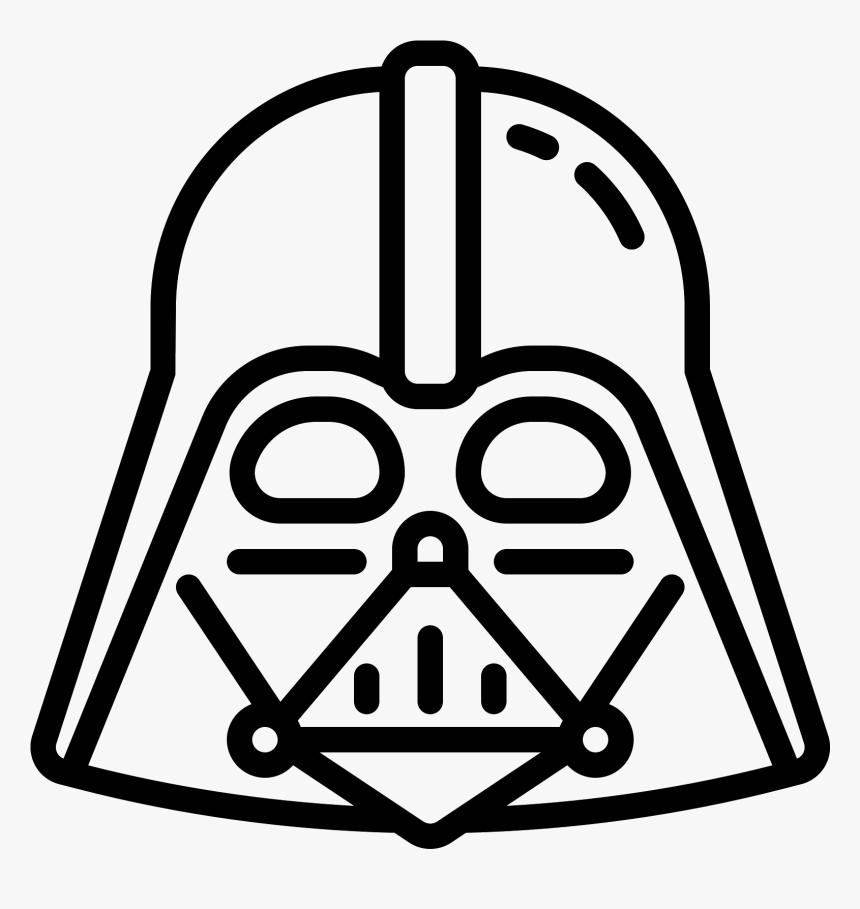 Transparent Darth Vader Black And White Clipart - Vector Darth Vader Icon, HD Png Download, Free Download