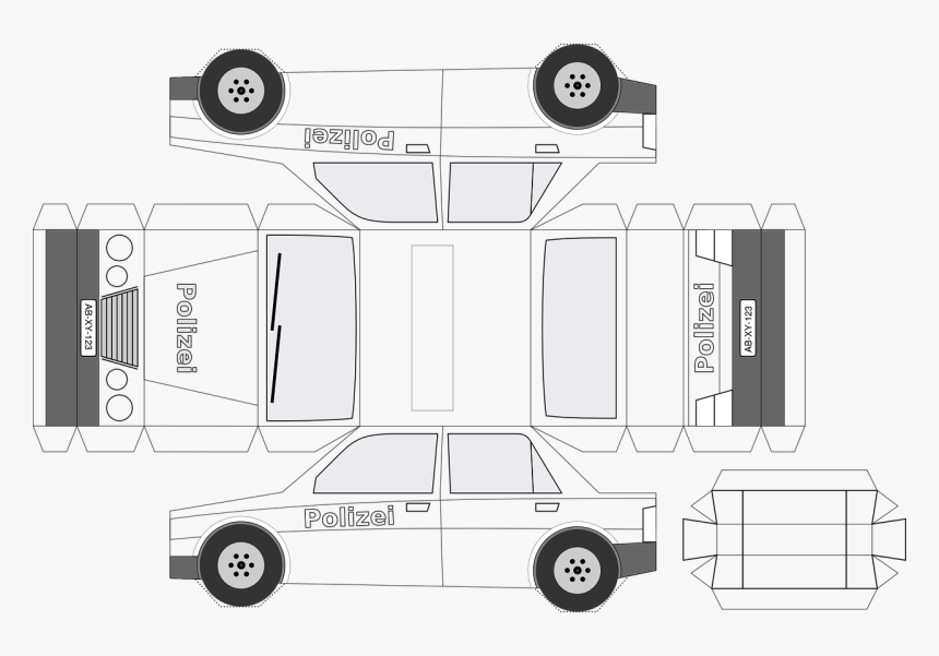 Car Template Cut Out, HD Png Download, Free Download