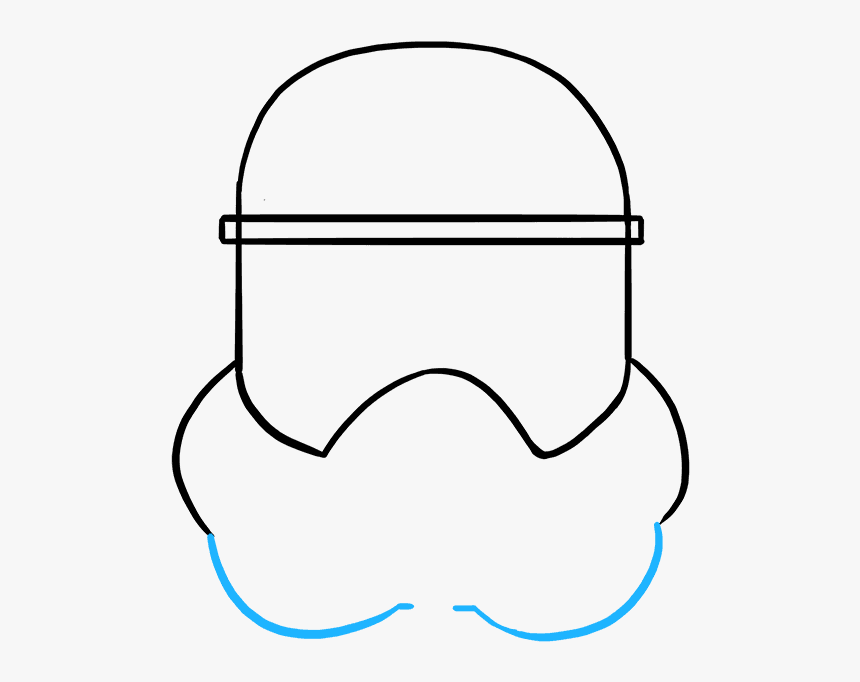 How To Draw Stormtrooper Helmet - Drawing, HD Png Download, Free Download