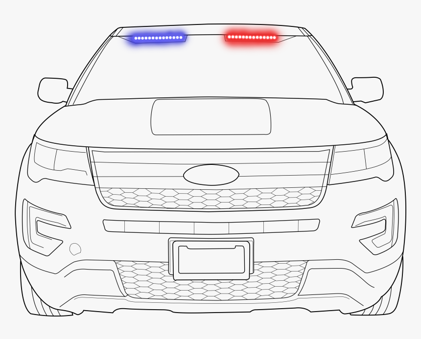 Transparent Police Car - Front Cop Car Transparent, HD Png Download, Free Download