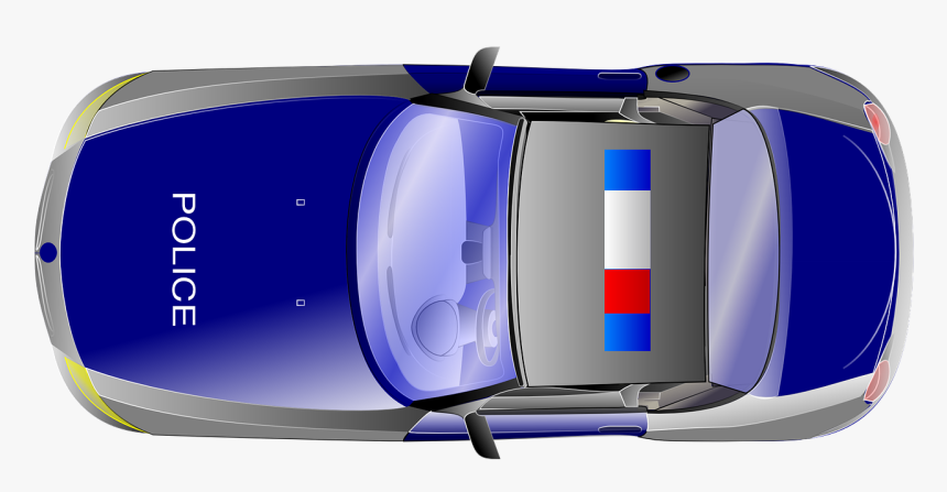 Police Car Top View Png, Transparent Png, Free Download