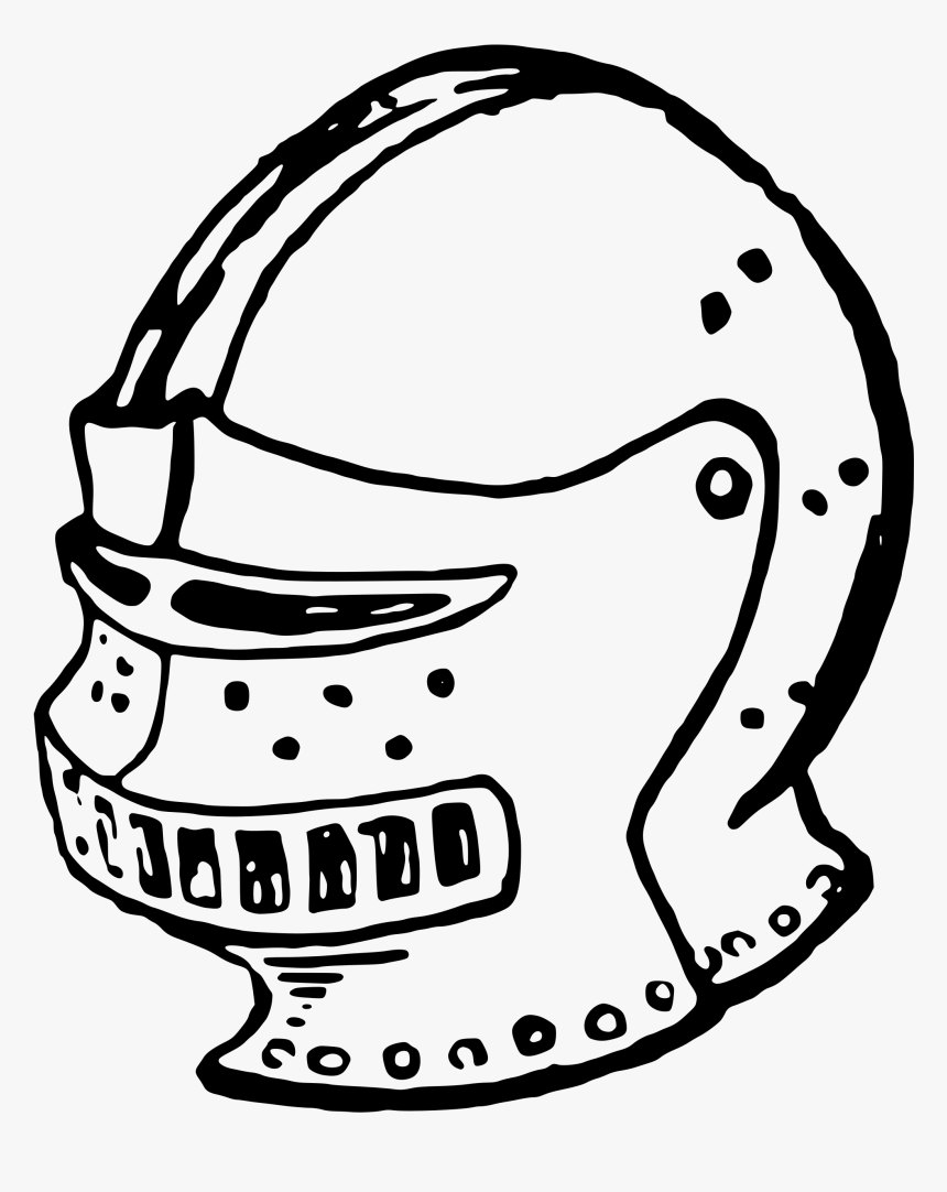 Helmet 3 Clip Arts - Knight Helmet Png Transparent Drawing Medieval, Png Download, Free Download