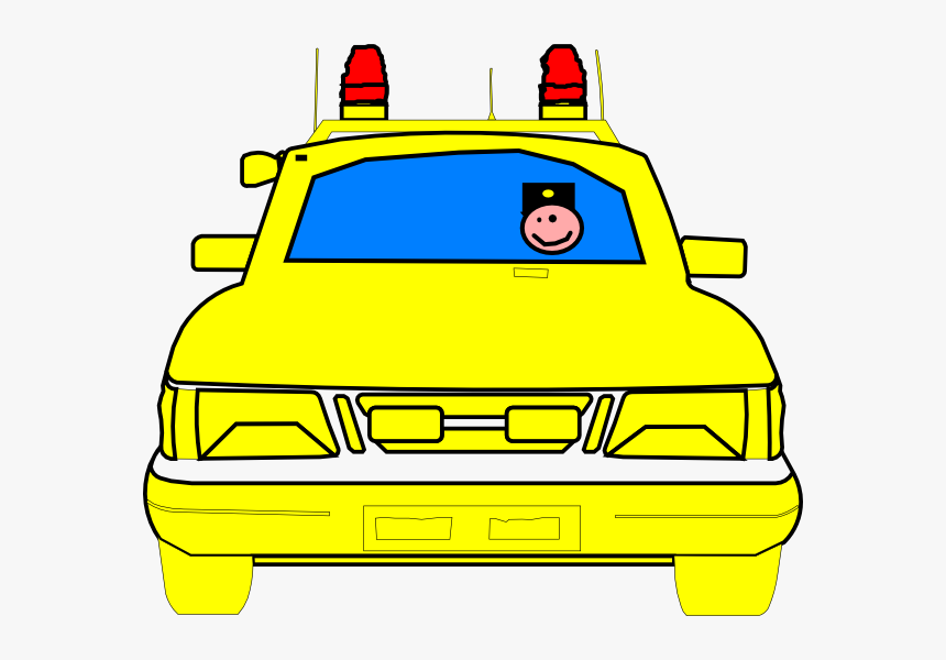 Car Police Clipart Black And White, HD Png Download, Free Download