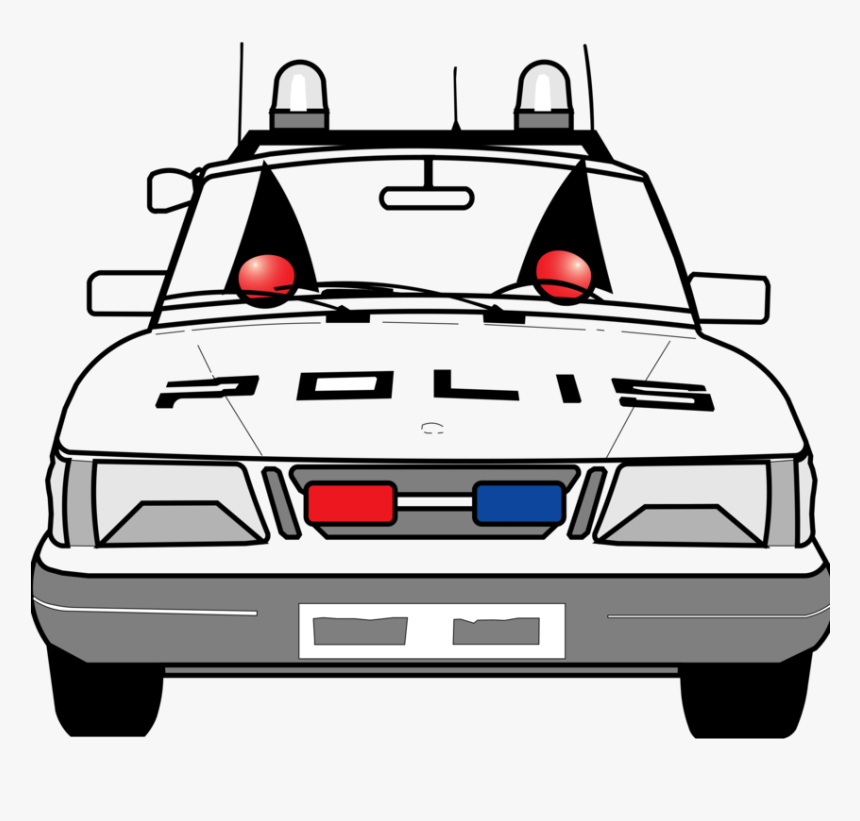 Watercraft,automotive Exterior,compact Car - Front Of A Cop Car Drawing, HD Png Download, Free Download