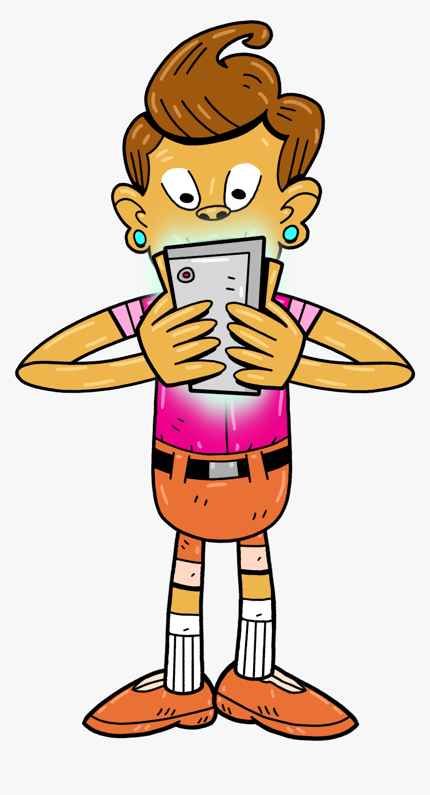 Texting Person, Textingus Idiotus - Person Texting Clipart, HD Png Download, Free Download