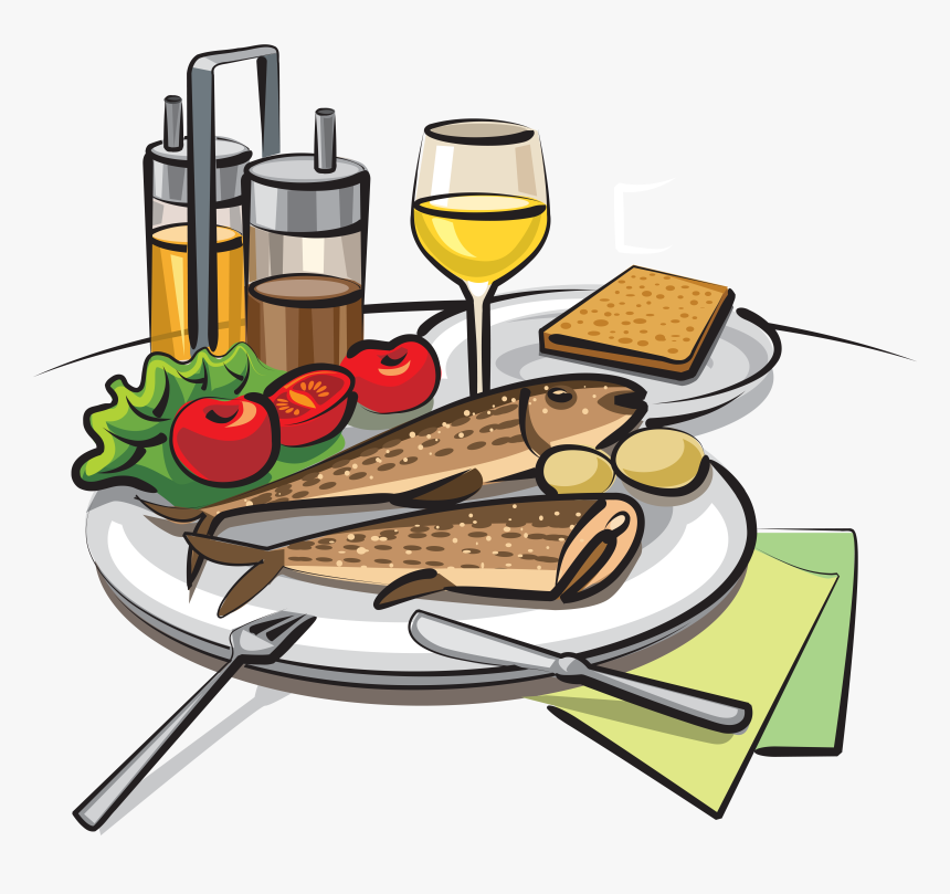 Fried Fish Fish And Chips Barbecue Drawing - Cooked Fish Illustration, HD Png Download, Free Download