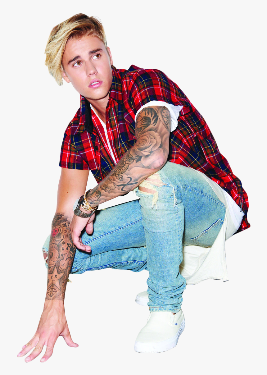 Justin Bieber Kneeling Png Image - Justin Bieber Sitting Png, Transparent Png, Free Download