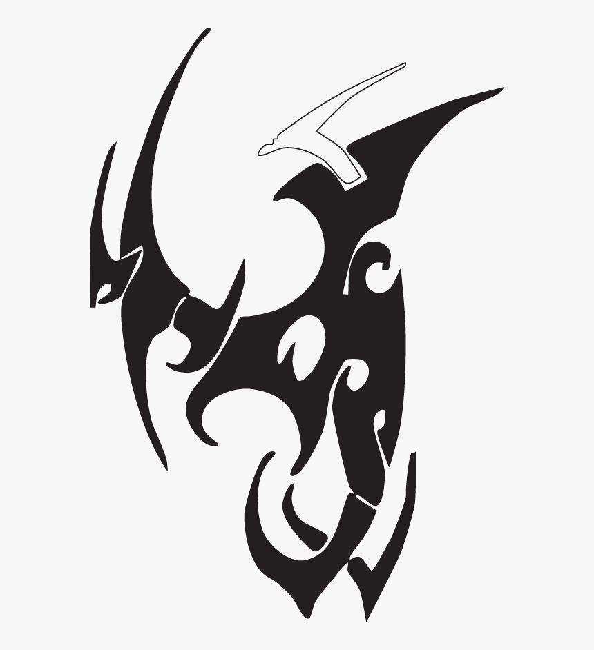 Dragon Silhouette Black White Clip Art, HD Png Download, Free Download