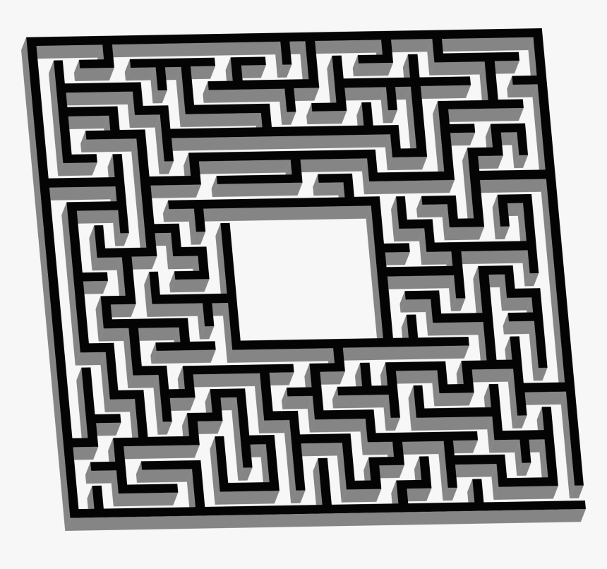 Transparent 3d Rectangle Png - 3d Maze Top View Transparent, Png Download, Free Download