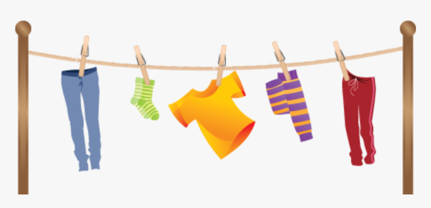 Clothes On A Clothesline Clipart, HD Png Download, Free Download